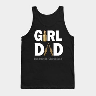 Mens Girl Dad Her Protector Forever Funny Father of Girls Tank Top